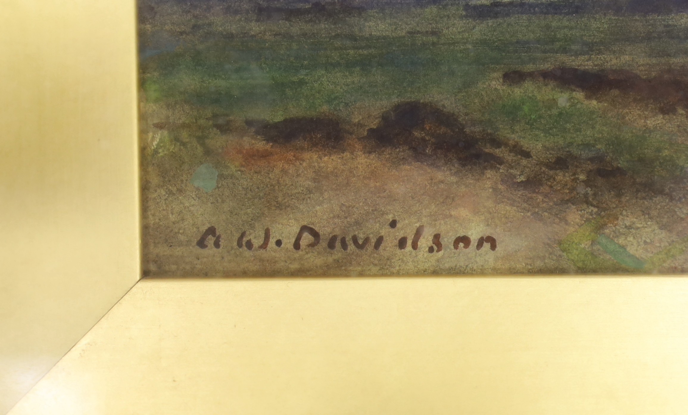 A. W. Davidson (fl.1901-1921), watercolour, 'A Breezy Day', signed, 18 x 19cm